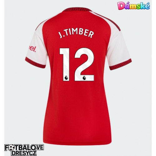 Arsenal Jurrien Timber #12 Dámské Domácí Dres 2026-27 Krátký Rukáv Arsenal Jurrien Timber #12 Dámské Domácí Dres 2026-27 Krátký Rukáv